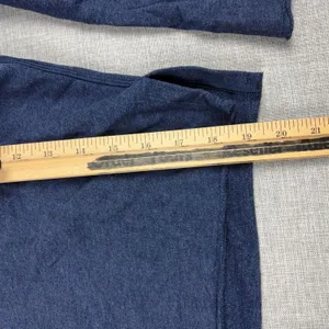 Lululemon Hoodie Womens 10 Blue Lightweight Cropped Pullover Raglan Logo Top thumbnail 3