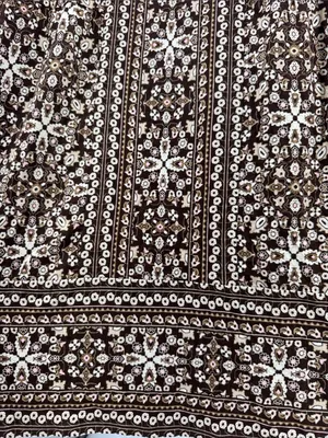J. Jill Brown Cream Floral-Print Maxi Dress cross back casual boho layering L thumbnail 9