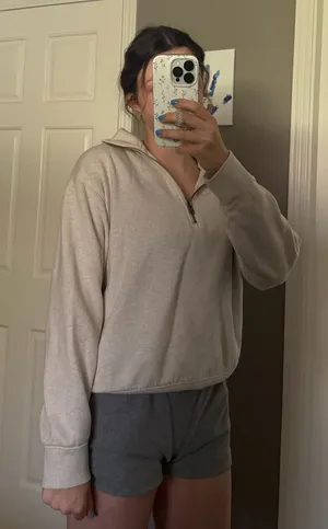 Cream Quarter-Zip Target thumbnail 1