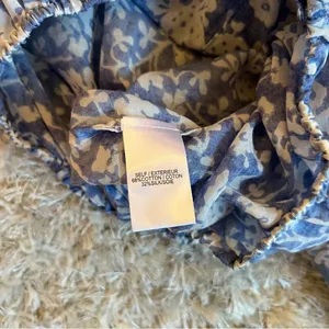 LoveShackFancy Ruffle Popover Blouse Top in Biscay Blue Size XS thumbnail 8