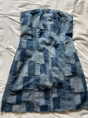 Wild Fable Strapless denim mini dress thumbnail 1