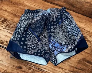 Maurices In Motion Womens Blue Patchwork Paisley Floral Running Shorts‎ Medium thumbnail 1