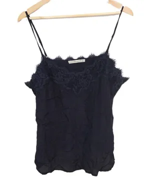 Womens Abercrombie & Fitch Navy Blue Lace Viscose Camisole Tank Top Size Large L thumbnail 1