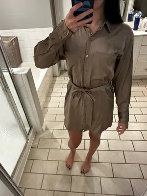 Abercrombie and Fitch Satin T-Shirt Dress thumbnail 3