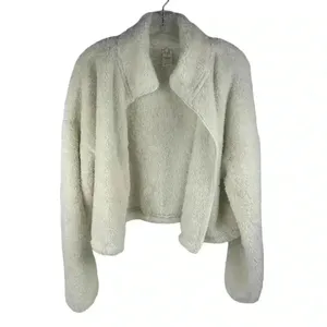 OFFLINE by Aerie Women's Large White Fleece Zip-Up‎ Teddy Jacket Cropped thumbnail 3