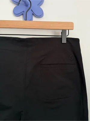 Footjoy Women’s Medium Pull On Black Pants Straight Office Work Business Casual thumbnail 4