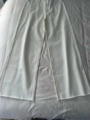 NWOT!! DL1961 Women's White Wide-Leg High-Rise Jeans thumbnail 6