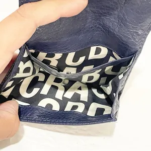 Marc by Marc‎ Jacobs Navy Blue Leather Silver Hardware Card Holder Wallet thumbnail 3