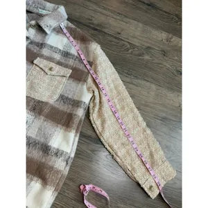 EUC Womens SOUTHERN GRACE timeless tweed‎ shacket shirt button plaid size XL thumbnail 8