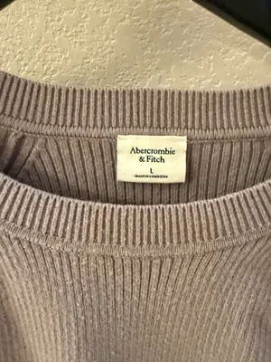 Abercrombie Grey Long Sleeve Ribbed Sweater L thumbnail 5