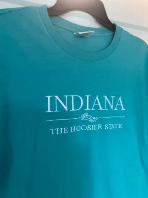 Indiana Embroidered Shirt Blue Size M thumbnail 2