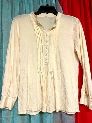 J. Crew cream blouse medium thumbnail 1