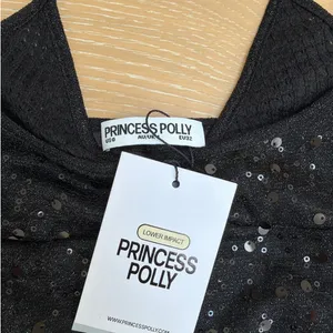 Princess Polly Cami Top Layered Sequins Odena Size US0 Black thumbnail 4