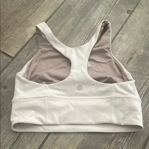 Lululemon Athletica White Racerback Sports Bra thumbnail 1