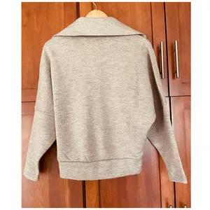 OGL Sweater V-Neck Collar Ribbed Heather Brown Tan Size Small NEW thumbnail 6