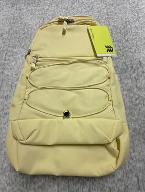 All in Motion Yellow Backpack Water Repellent 15IN Laptop‎ Sleeve Pad Straps NWT thumbnail 1