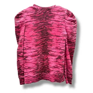 Pam & Gela Tiger Print Sweater Women's XS Pink‎ Casual Statement Top Chic thumbnail 4