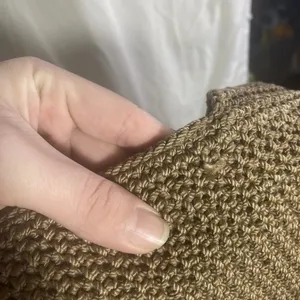 The Sak Original Crocheted Shoulder Bag Brown Knit Hobo Purse thumbnail 12