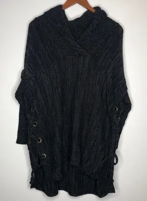 Soft‎ Surroundings Tunic Sweater Black Small/Medium thumbnail 1