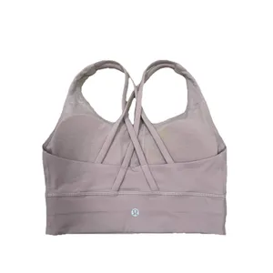 Lululemon Energy Bra Long Line Smoky Blush Pink Luxtreme Sport Bra Size 4 thumbnail 5