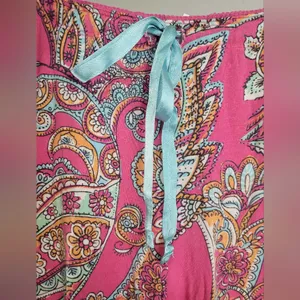 P.J. Salvage Women's pajama Paisley Print Pink Pants. Size L-G. As Is. thumbnail 8