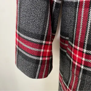 Nine West plaid over coat/blazer in size 16 red gray white thumbnail 9