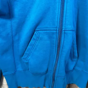 Nike Sportswear Teal Blue Full Zip Fleece Hoodie Womens Large L Embroidered Logo thumbnail 3