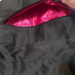Express Black and Pink Satin Clutch thumbnail 3