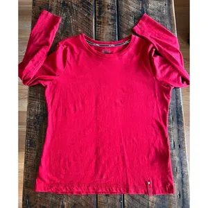 Lauren Ralph Lauren long sleeved deep red Womens pullover crew neck tshirt thumbnail 5