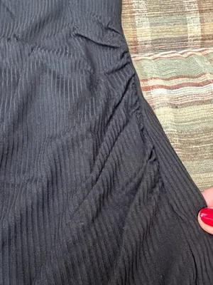 Pinkblush Black Ribbed Sleeveless Mini Dress maternity thumbnail 2