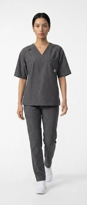 Carhartt Force Medium Unisex Scrub Top V Neck Excellent Preowned thumbnail 1