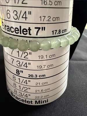 Jade EUC green beaded stretch bracelet. Appx. 6mm beads of genuine gemstone. thumbnail 3