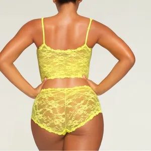 SKIMS STRETCH LACE INTIMATES CAMI highlighter yellow S SOLD OUT NWT limited ed thumbnail 3
