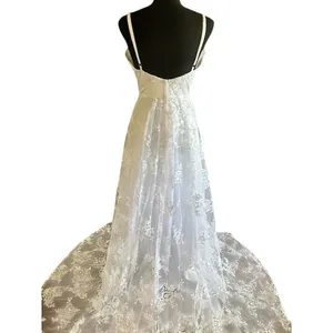Wear Your Love Lace Wedding Dress Boho Bridal Gown Train NWT Size Large 12 thumbnail 7