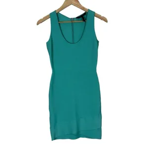 BCBGMAXAZRIA Gisela Mini Bodycon Bandage Dress Aqua Blue Sleeveless Y2K Size S thumbnail 3