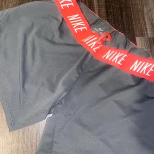 Nike Gray Athletic Shorts with Red Waistband thumbnail 6