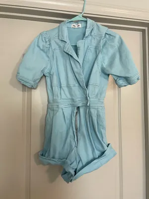 Blue Denim Romper thumbnail 3