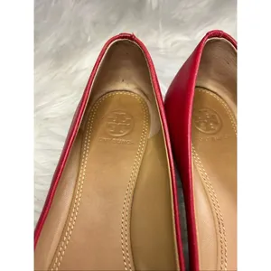 Tory Burch red Chase Ballet Nappa Leather flats size 7.5 leather classy work att thumbnail 2