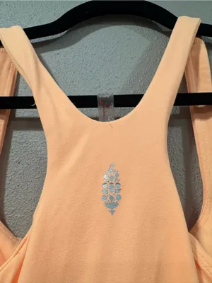Free People Never Better Runise Romper Orange thumbnail 8