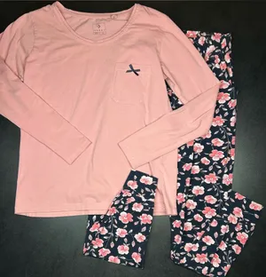 Moraj Size S Pink PJ Set Long Sleeve Tee & Pants thumbnail 1