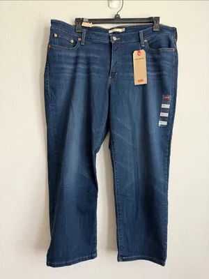 Levi's Boyfriend Jeans in Cobalt Layer Blue, Plus-Size 22W, NWT thumbnail 5