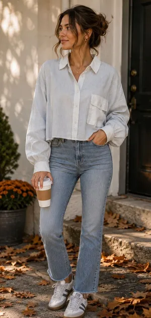 Madewell Women’s Striped Oversized Button-Up Shirt Size L White Blue Cotton thumbnail 1