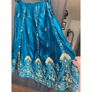 Soft Surroundings peacock teal Indian embroidered vintage medium (b57) thumbnail 2