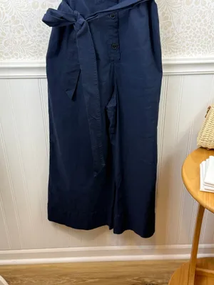 Maeve by Anthropologie Navy Halter Button-Front Sleeveless Jumpsuit - Size - 12 thumbnail 6
