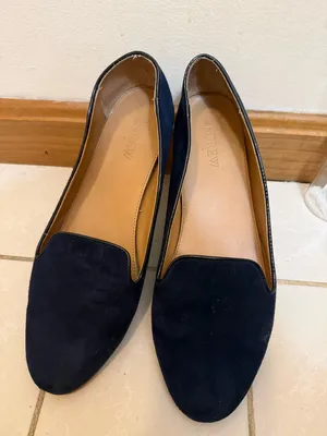 J. Crew Navy Suede Loafers thumbnail 10