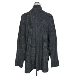 Free People Oversized Chunky Turtleneck Sweater Poncho XS/S Alpaca Wool Slits thumbnail 6