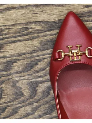 Tommy Hilfiger Nanya Block Heel Pumps TWNANYA Red 8.5M thumbnail 7