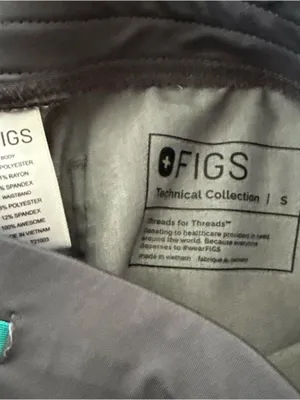 FIGS Livingston Straight-Leg Scrub Pants - Graphite Gray Size Small thumbnail 3