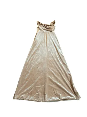 REVELRY tan Maxi Gown Silver Size 2 thumbnail 4