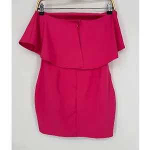 Aritzia Superdown Off The Shoulder Mini Dress Size Small Pink Barbiecore Party thumbnail 7